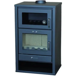 Stufa in acciaio triumph-f con forno antracite